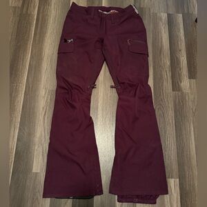 Burton Gloria Snowpants Snowboard Pants Small Maroon Plum